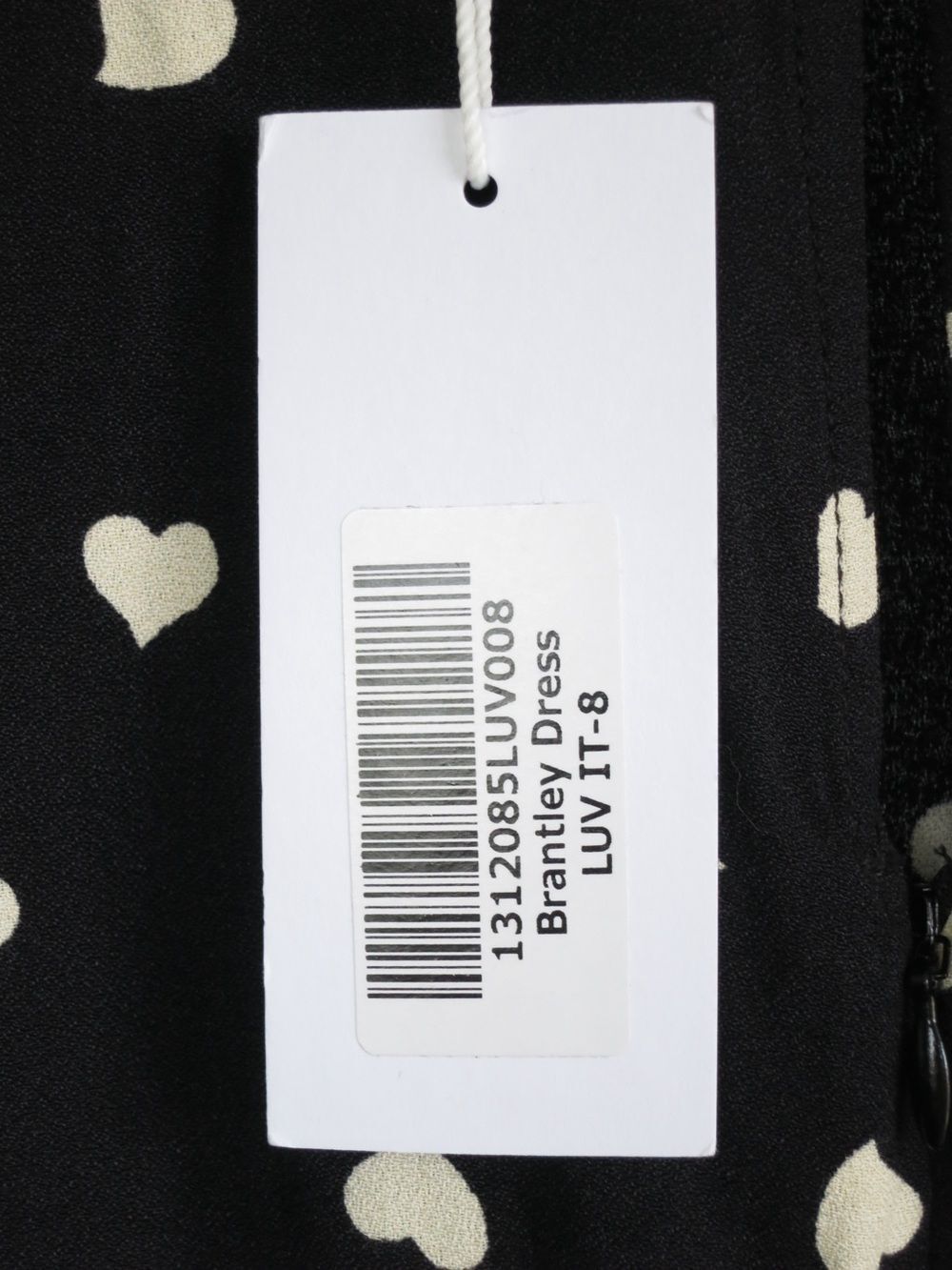 Reformation Brantley Dress Luv It Black Polka Dot Hearts Print Mini Nwt 8 - Picture 8 of 10